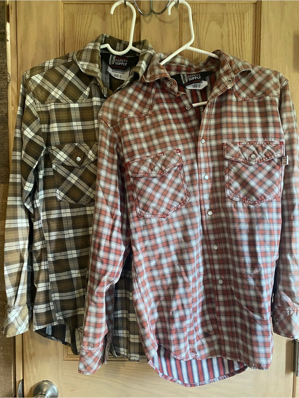 Men’s Safety Supply fire retardant plaid shirts